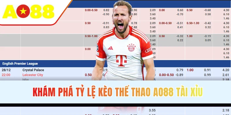 Khám phá tỷ lệ kèo thể thao AO88 Tài Xỉu